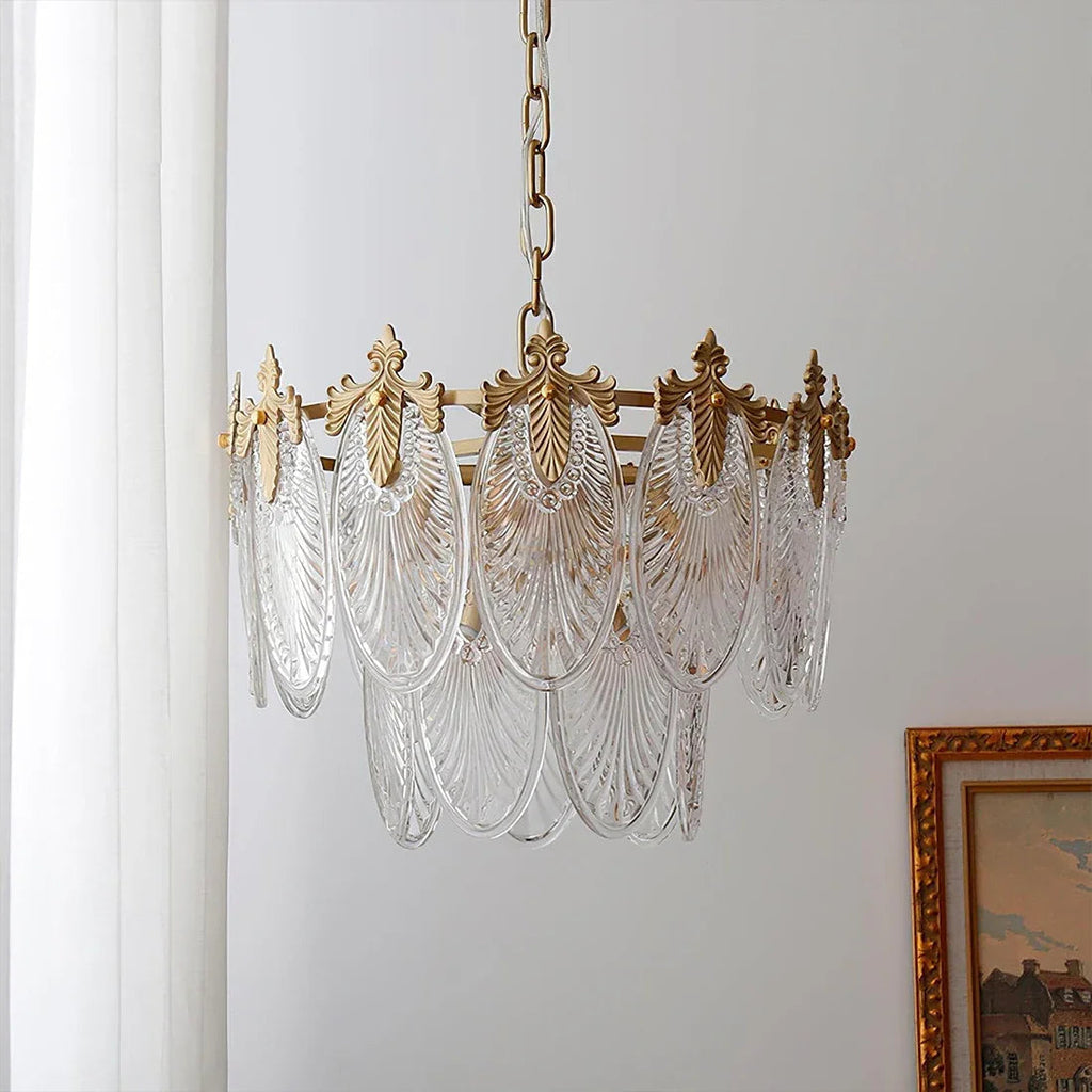 Golden Foliage Crystal Chandelier | wildoxy