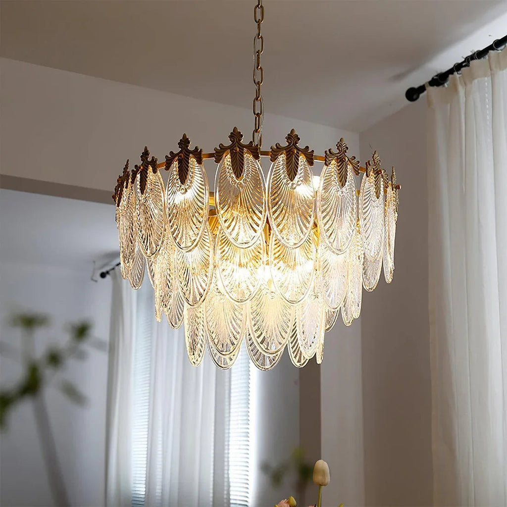 Golden Foliage Crystal Chandelier | wildoxy