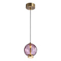 Pendelleuchte mit farbigem Glaskugel-Schirm — modernes Design