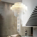 AstraLuxe Crystal Tassel Spiral — Ceiling Chandelier