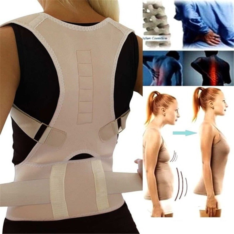 Magnetic Posture Back Brace — Adjustable Support