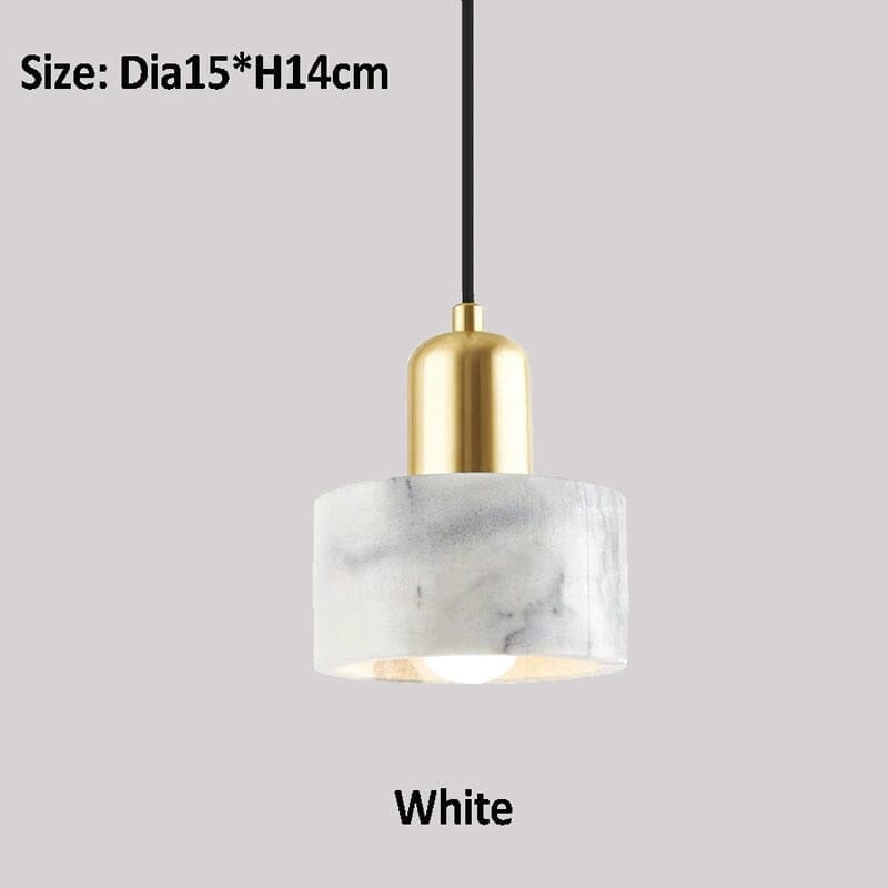 NovaMarble Collection Caelara Pendant Lamp — Natural Marble Texture