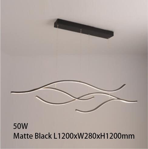 Contemporary LED Abstract Chandelier — Wave-Inspired Sculptural Ceiling Light