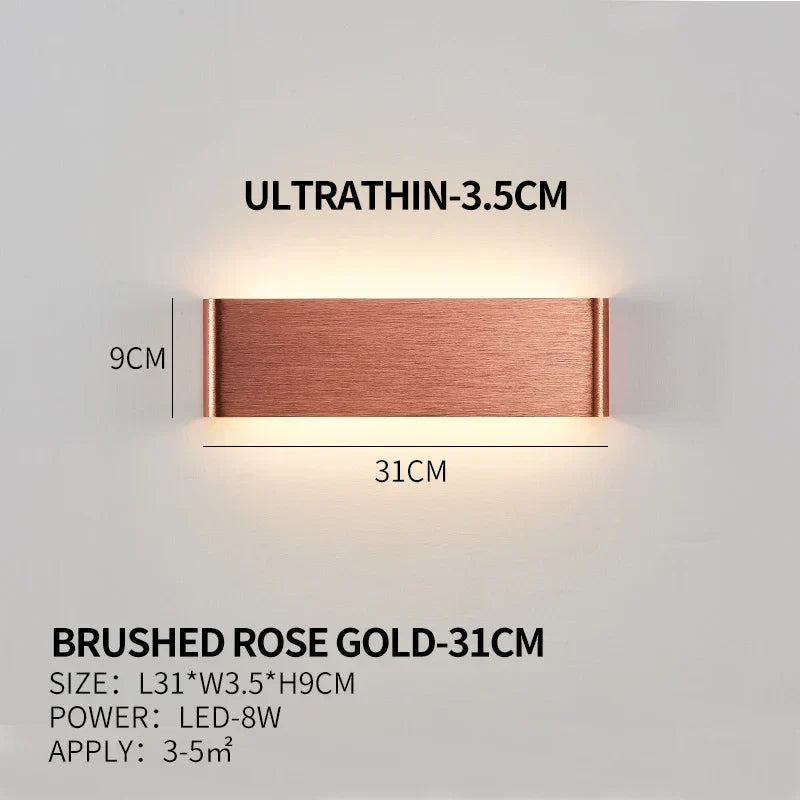 APHRODITE Ultra-Thin Aluminum LED Wall Lamp, Acrylic Shade