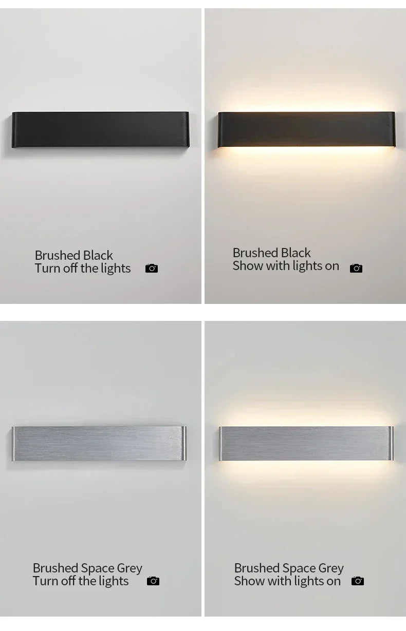 APHRODITE Ultra-Thin Aluminum LED Wall Lamp, Acrylic Shade