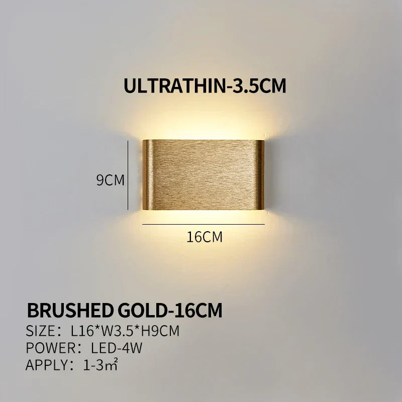 APHRODITE Ultra-Thin Aluminum LED Wall Lamp, Acrylic Shade