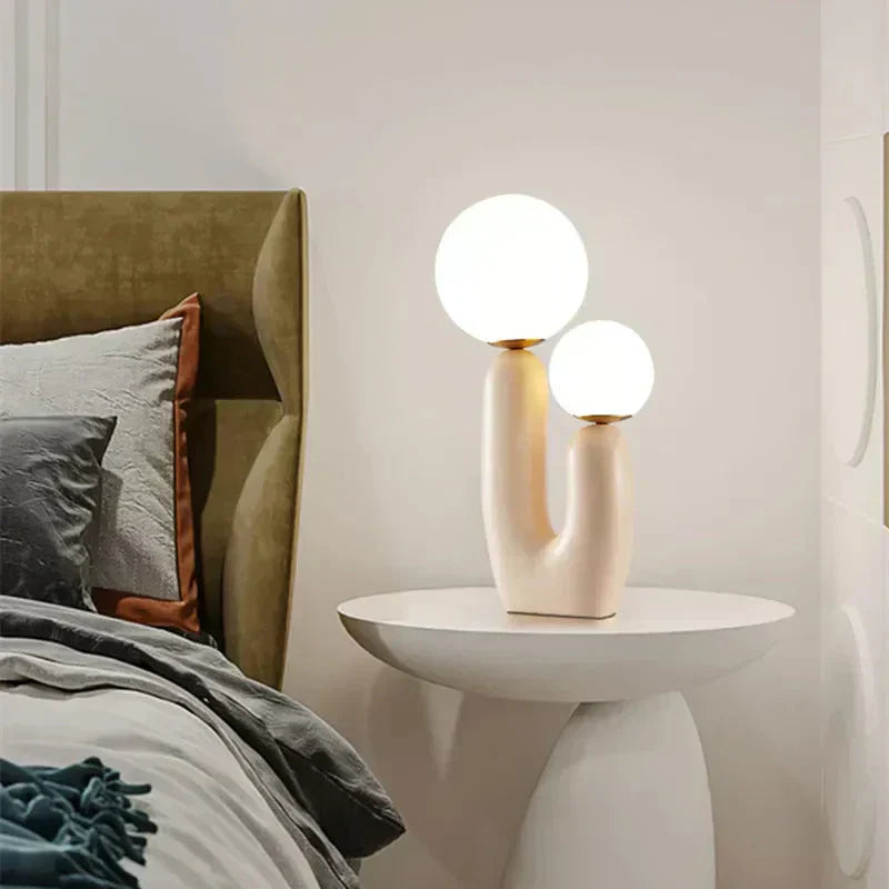 AuroraLume Table Lamp — Dual G9 LED Bulbs, Up-Down Directional Shade