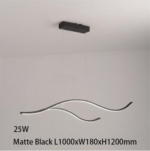 Contemporary LED Abstract Chandelier — Wave-Inspired Sculptural Ceiling Light