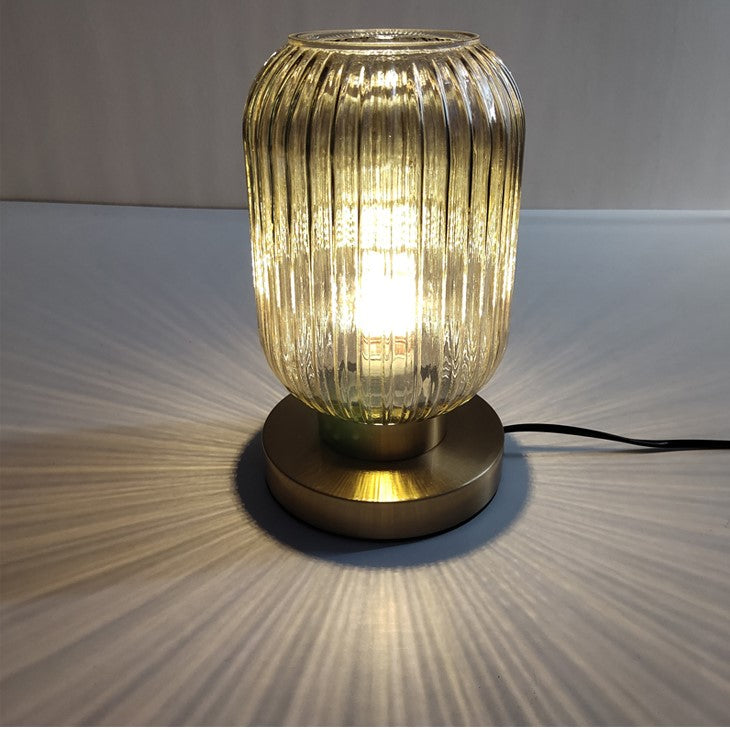 Aurelia Nordic Amber Table Lamp — Minimalist Silhouette, Warm Tinted Glow