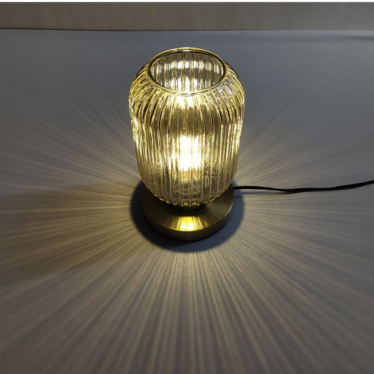 Aurelia Nordic Amber Table Lamp — Minimalist Silhouette, Warm Tinted Glow