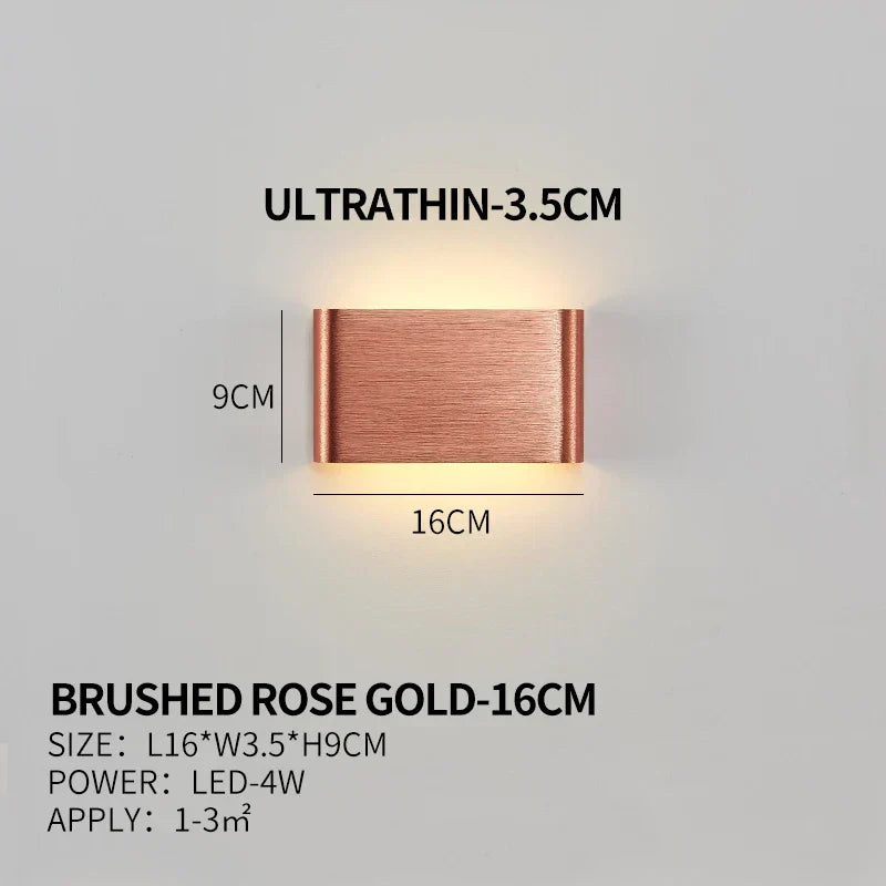 APHRODITE Ultra-Thin Aluminum LED Wall Lamp, Acrylic Shade
