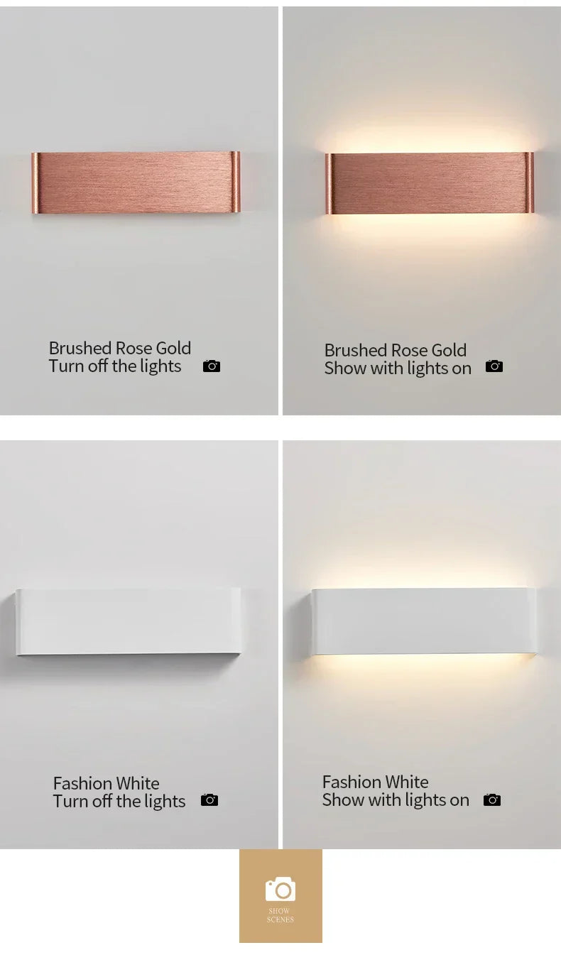 APHRODITE Ultra-Thin Aluminum LED Wall Lamp, Acrylic Shade