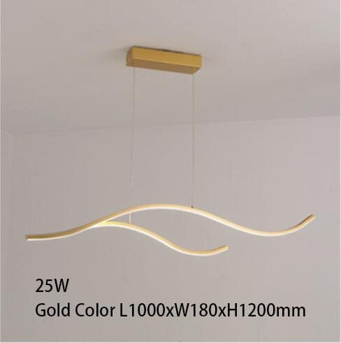 Contemporary LED Abstract Chandelier — Wave-Inspired Sculptural Ceiling Light
