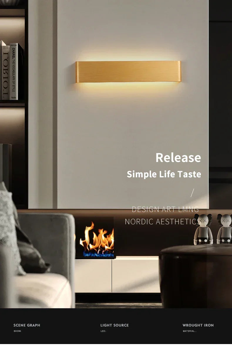 APHRODITE Ultra-Thin Aluminum LED Wall Lamp, Acrylic Shade