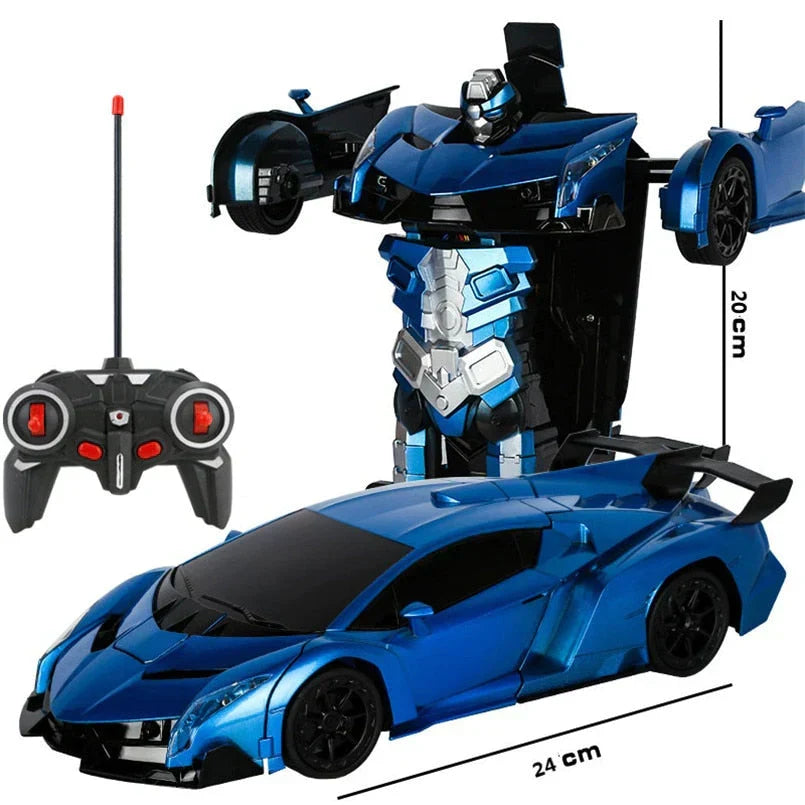 Fjärrstyrd förvandlingsbar bil - 2-i-1-robotleksak, fjärrkontroll
