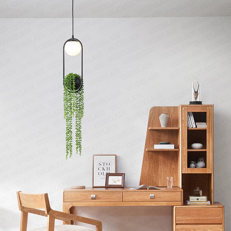VerdiGlow Wall Planter Lamp — Built-In Planter Shelf, Warm LED Glow