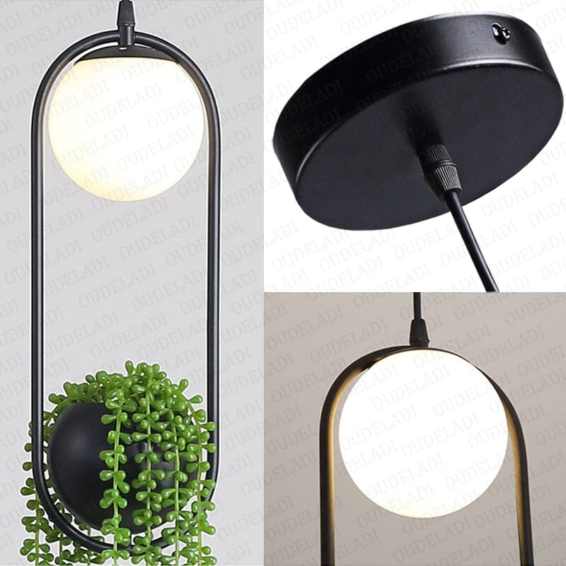 VerdiGlow Wall Planter Lamp — Built-In Planter Shelf, Warm LED Glow