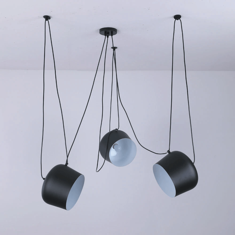 Drum Pendant Lamp — Elegant Cable Hanging Design, Modern Ceiling Light Shade