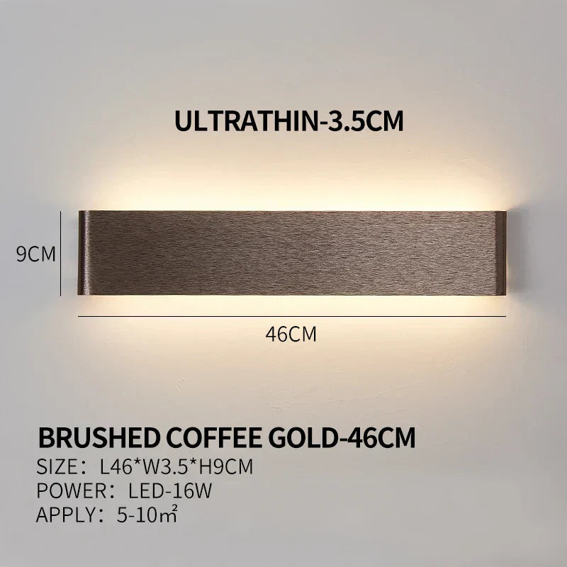 APHRODITE Ultra-Thin Aluminum LED Wall Lamp, Acrylic Shade
