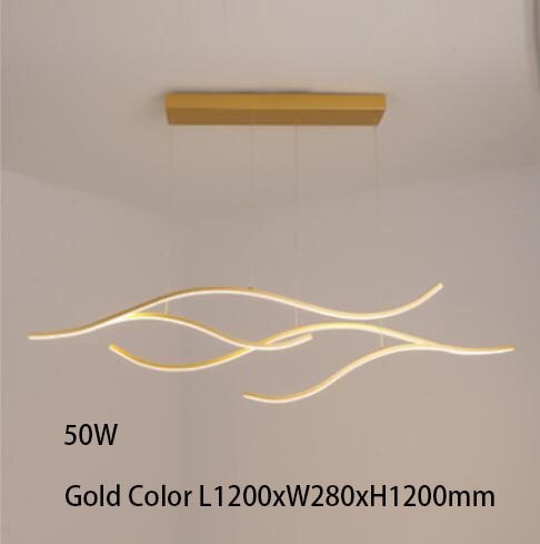 Contemporary LED Abstract Chandelier — Wave-Inspired Sculptural Ceiling Light