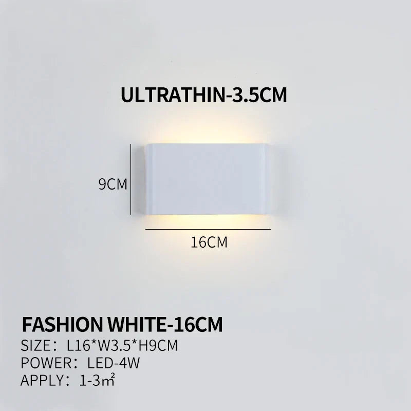 APHRODITE Ultra-Thin Aluminum LED Wall Lamp, Acrylic Shade