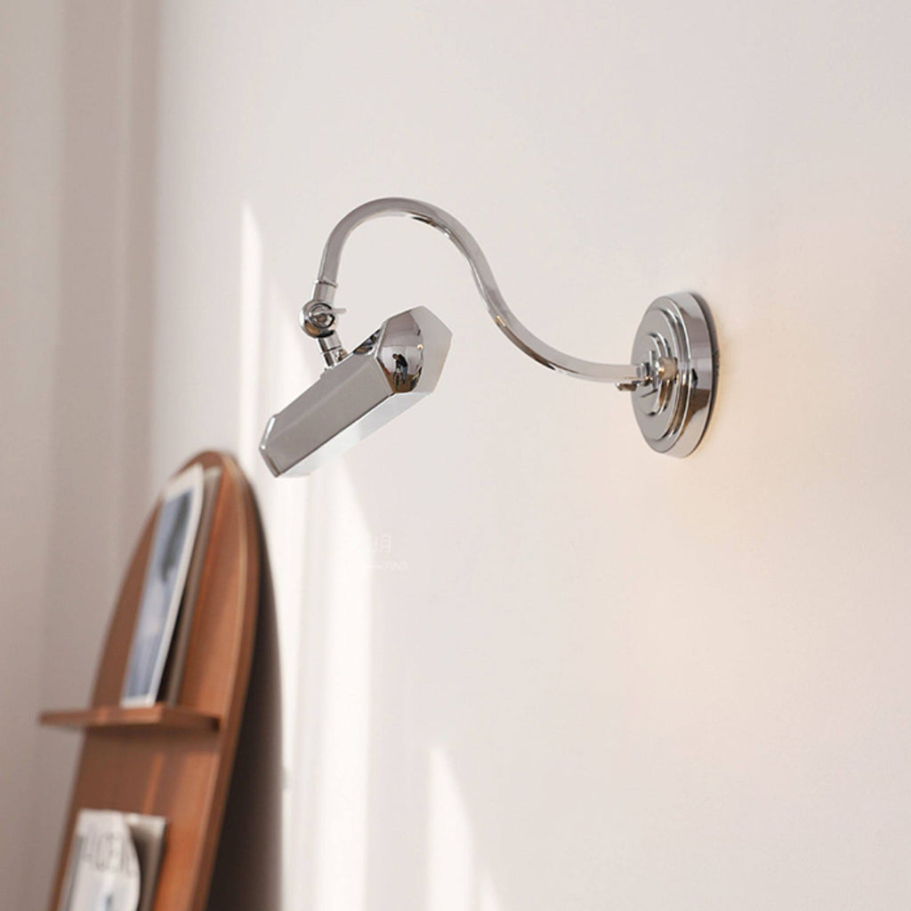 Verstelbare schilderijlamp van ijzer — G9, chroom, zwart of koper
