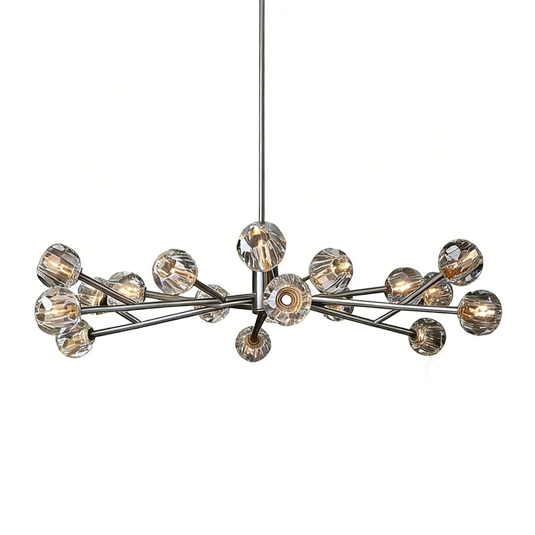 Hand-Cut Crystal Orb Branching Chandelier | wildoxy