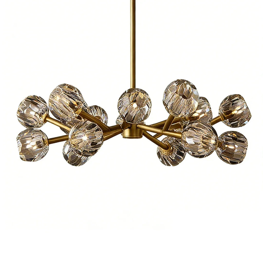 Hand-Cut Crystal Orb Branching Chandelier | wildoxy
