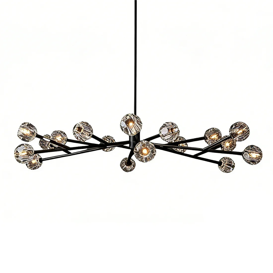Hand-Cut Crystal Orb Branching Chandelier | wildoxy