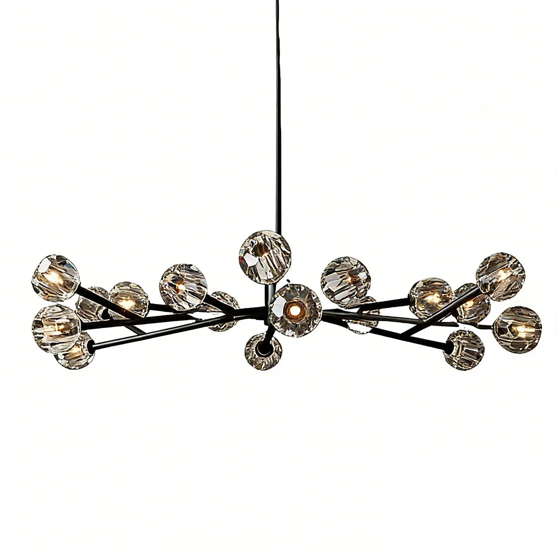 Hand-Cut Crystal Orb Branching Chandelier | wildoxy