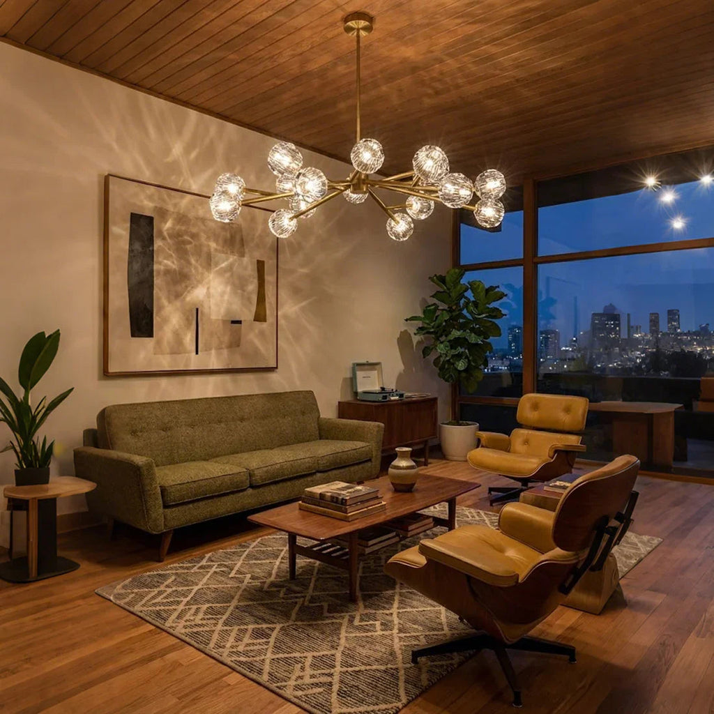 Hand-Cut Crystal Orb Branching Chandelier | wildoxy