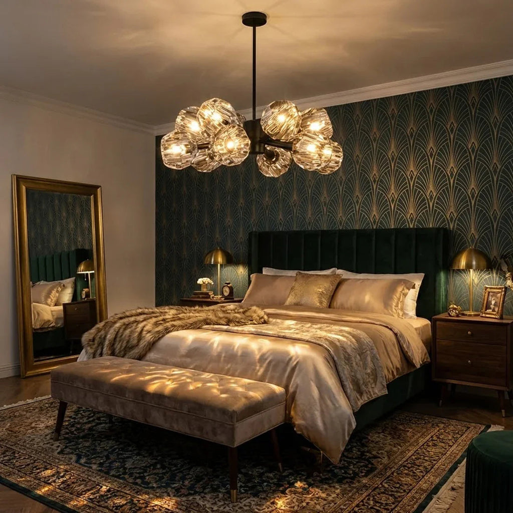 Hand-Cut Crystal Orb Branching Chandelier | wildoxy