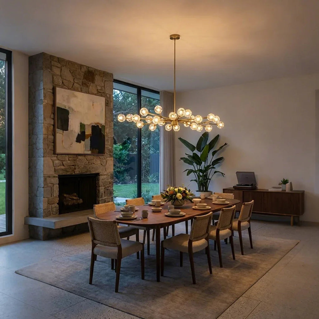 Hand-Cut Crystal Orb Branching Chandelier | wildoxy