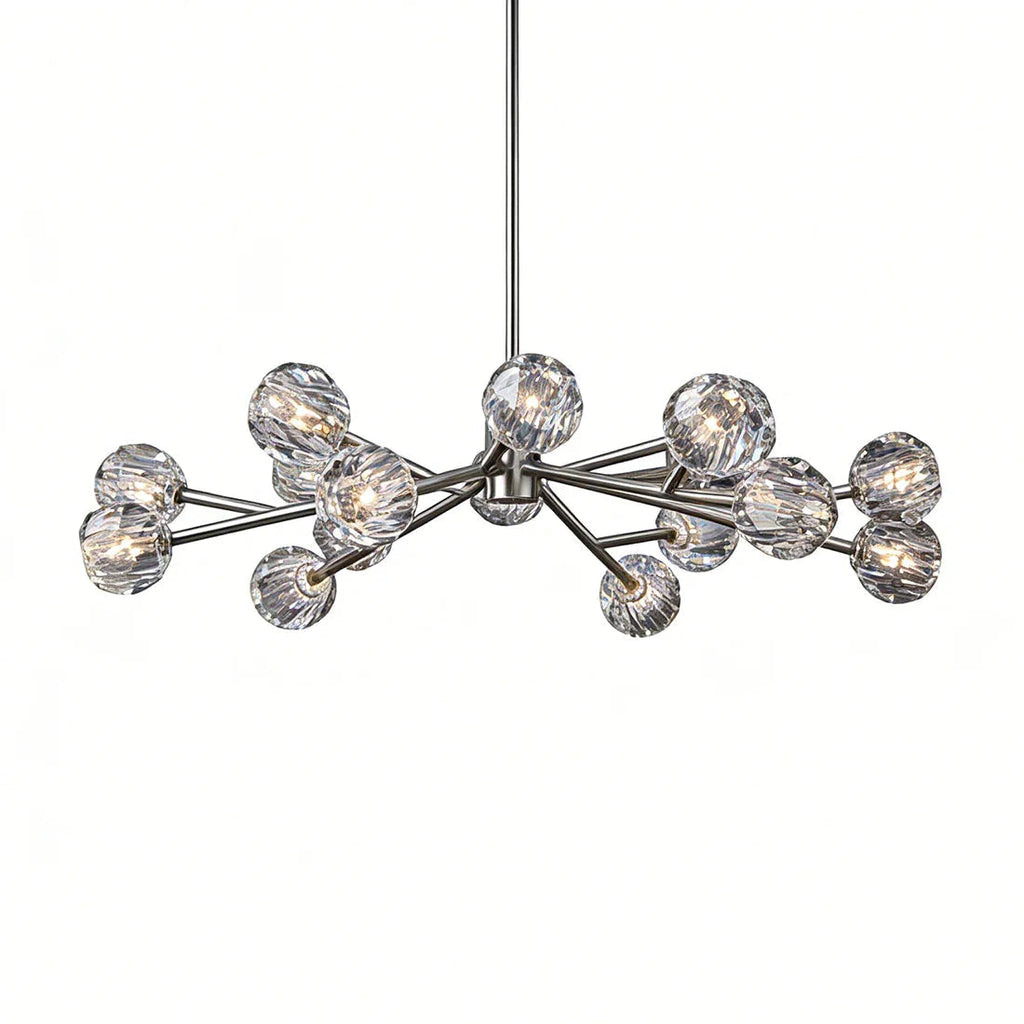 Hand-Cut Crystal Orb Branching Chandelier | wildoxy