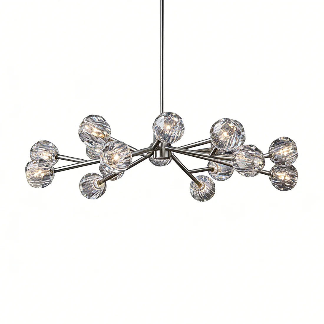 Hand-Cut Crystal Orb Branching Chandelier | wildoxy