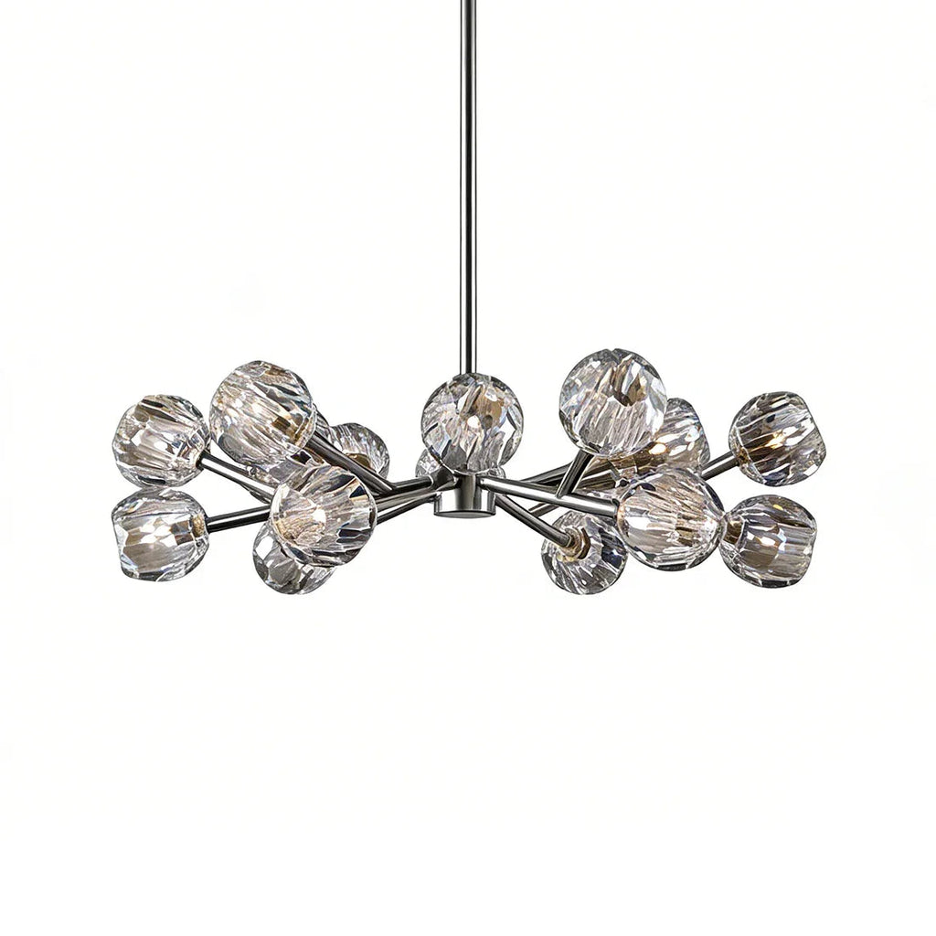Hand-Cut Crystal Orb Branching Chandelier | wildoxy
