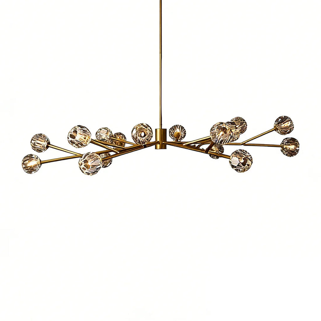 Hand-Cut Crystal Orb Branching Chandelier | wildoxy