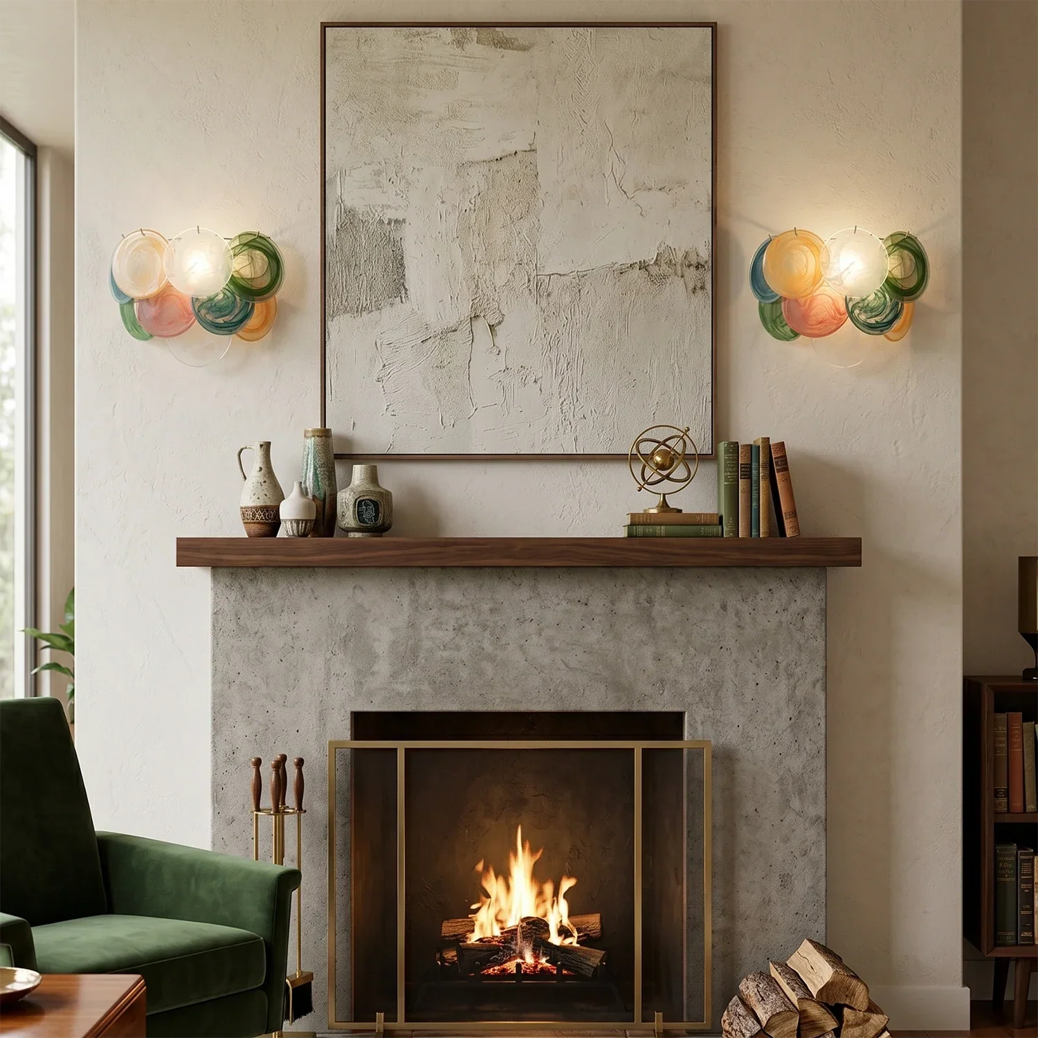 Hand-Blown Disc Glass Wall Lamp | wildoxy