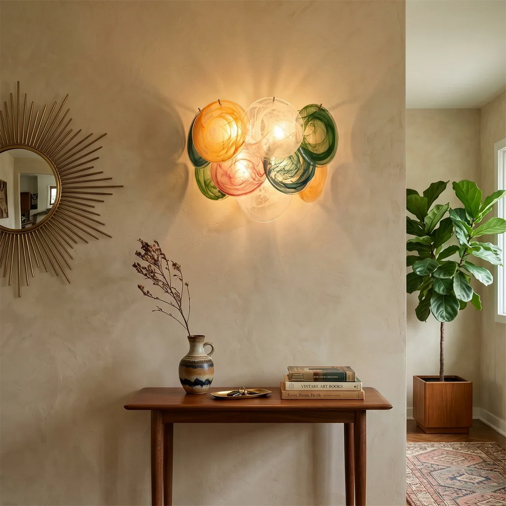 Hand-Blown Disc Glass Wall Lamp | wildoxy