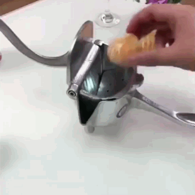 Handmatige citruspers — ergonomische grip, bediening met één hand