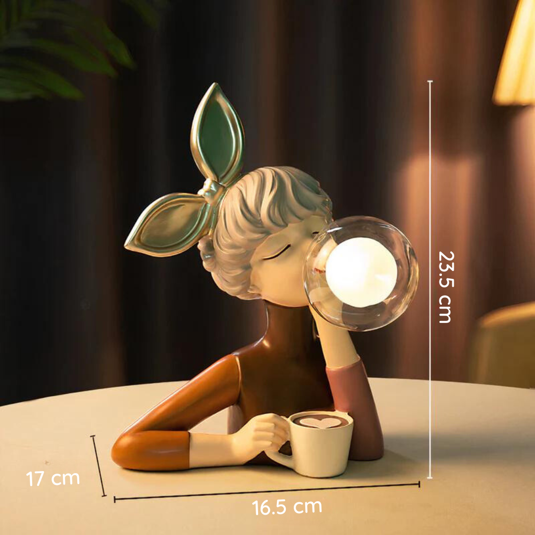 Handmade Resin Table Lamp — Warm Elegant Lighting and Sculpted Base