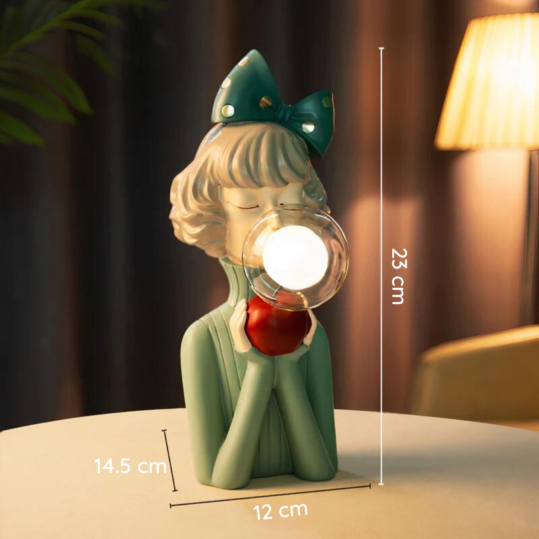 Handmade Resin Table Lamp — Warm Elegant Lighting and Sculpted Base