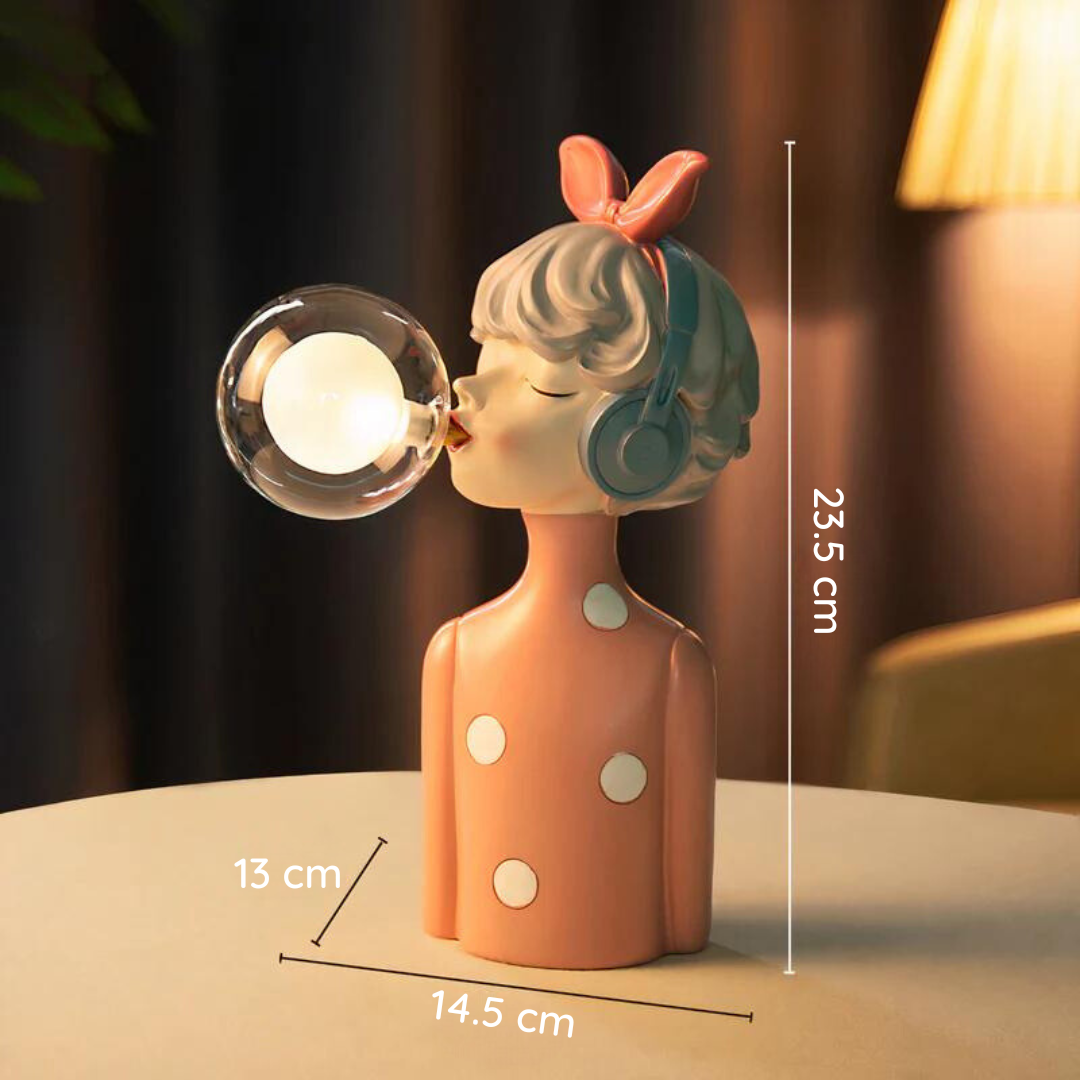 Handmade Resin Table Lamp — Warm Elegant Lighting and Sculpted Base