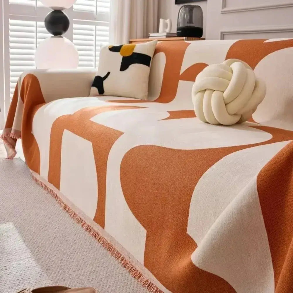 Weiche Chenille-Kuscheldecke im Karomuster – Leichte karierte Decke