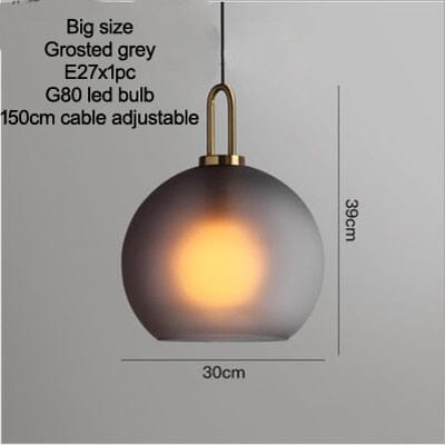 Nyra Cylindrical Pendant Light Fixture — Clear Glass Shade