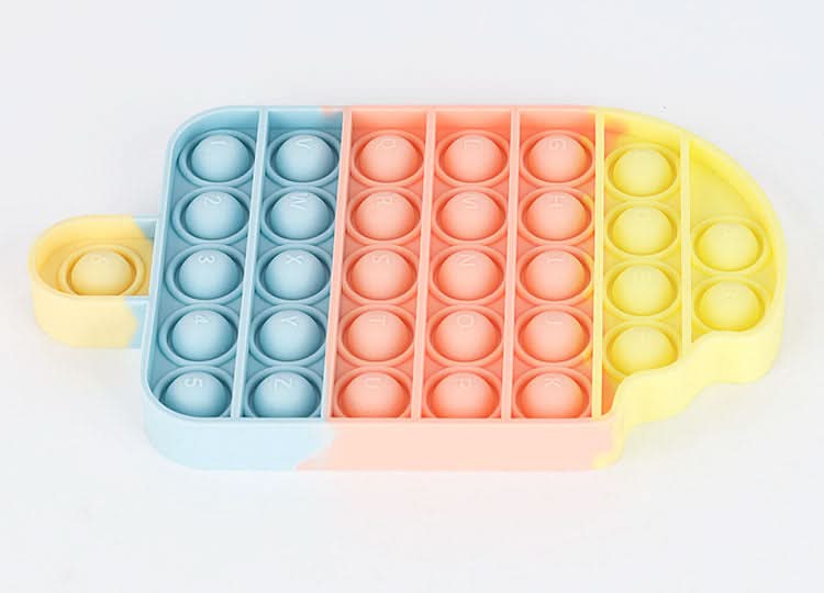 CalmWave Anti-Stress Ball — Pocket-Sized Push Pop Bubble Fidget, Rainbow