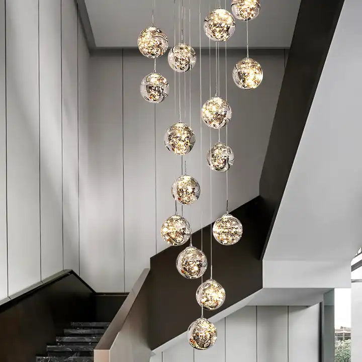 AstraLume Ceiling Chandelier — Bubble Glass LED Pendant