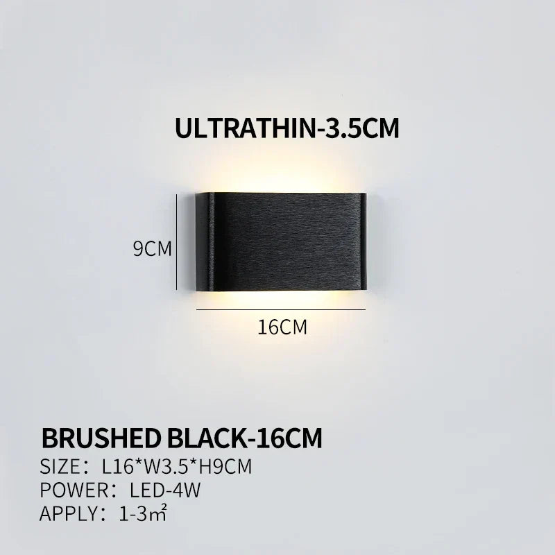 APHRODITE Ultra-Thin Aluminum LED Wall Lamp, Acrylic Shade