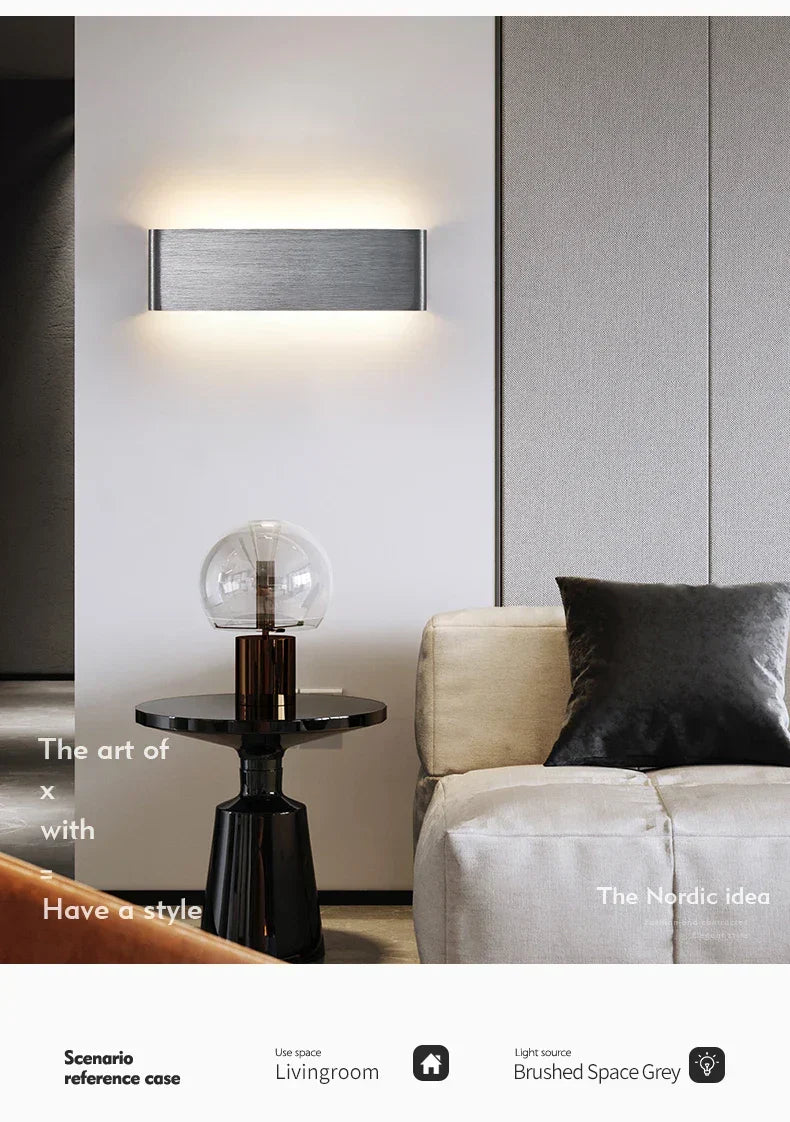 APHRODITE Ultra-Thin Aluminum LED Wall Lamp, Acrylic Shade