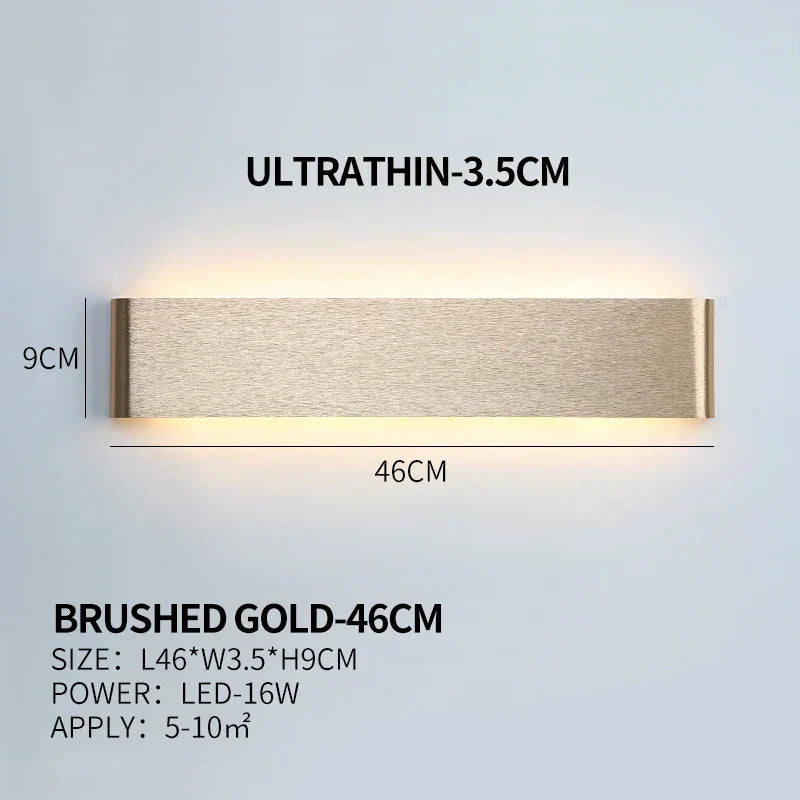 APHRODITE Ultra-Thin Aluminum LED Wall Lamp, Acrylic Shade